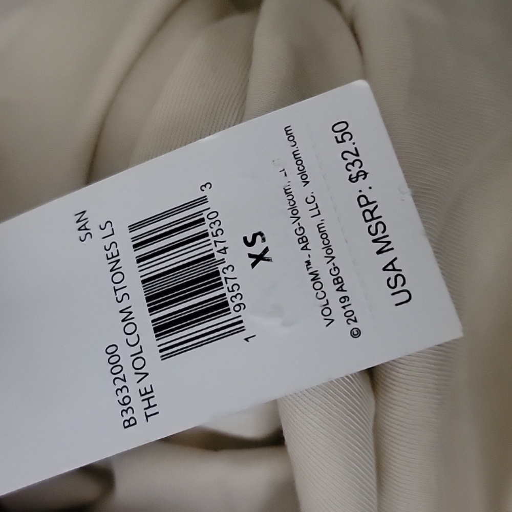 Volcom Cream Stonefest Shirt Size XS - Picture 6 of 6